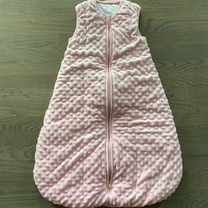 Baby in a bag minky pink sleep sack